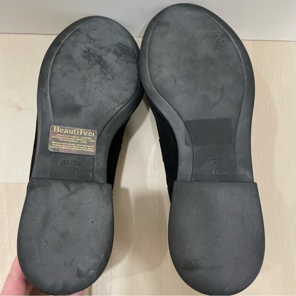 BeautiFeel Women's  41 Tera Black Oxford Shoes Suede Leather Velvet NO Insoles - Picture 11 of 13